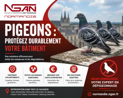 Les pigeons en ville : pourquoi leur présence peut devenir un véritable problème dans le Calvados ?, Caen, NGAN Normandie